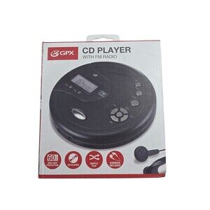 GPX PC332B Portable CD Player with Anti-Skip Protection FM Radio Stereo
